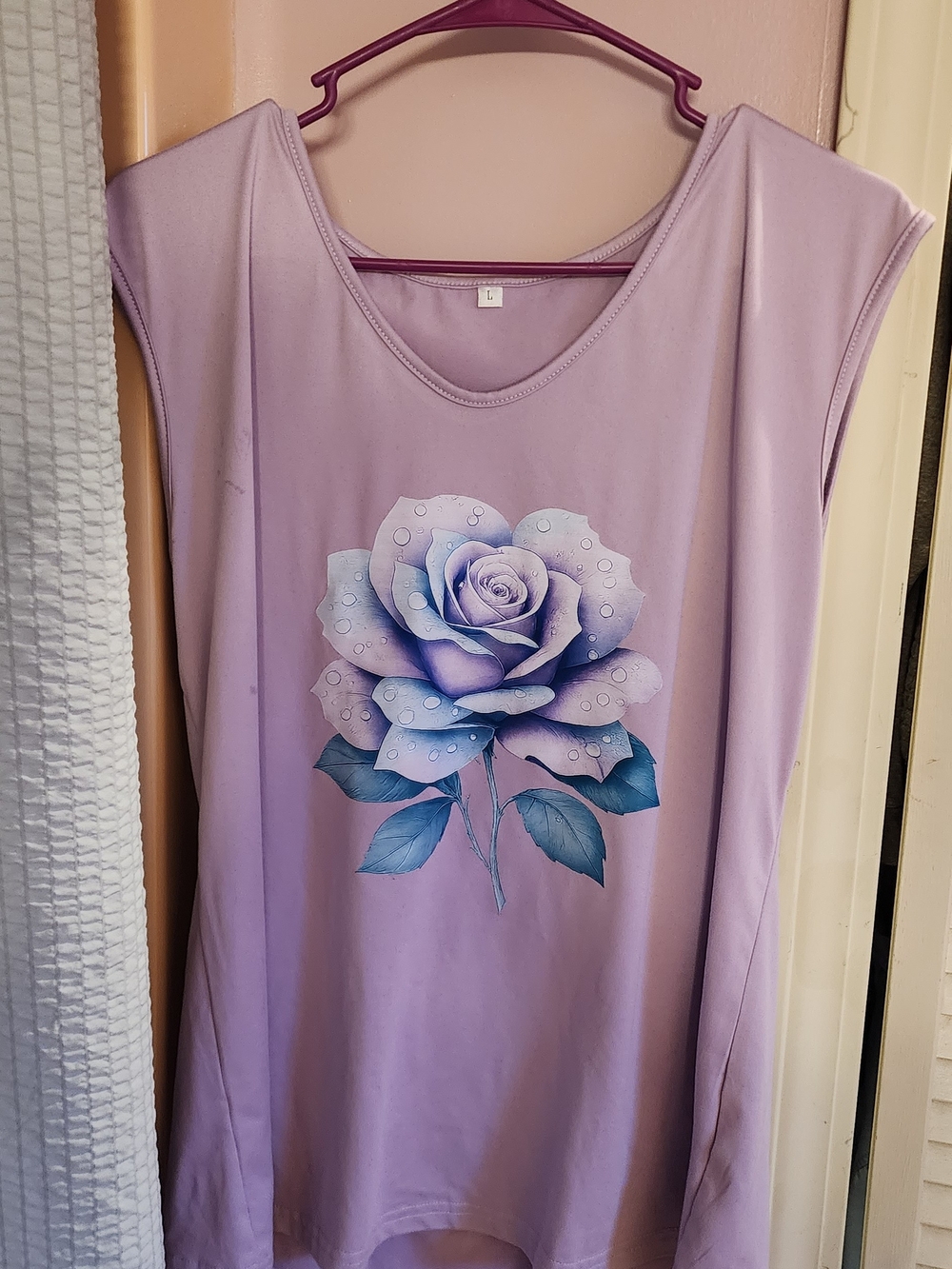 Lavender Floral Graphic Women's Tank Top